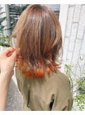 オレンジインナーカラー【スタイリスト寄玉】