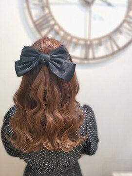 ヘアセットサロン ミント(Hair set salon MINT) クォーターハーフアップ