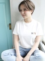 バース(BIRTH)&nbsp;天神【BIRTH】ミントベージュ×前髪なしショートの涼しげヘア