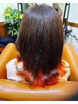 ルームヘアサロン(room hair salon)&nbsp;インナーカラーオレンジ