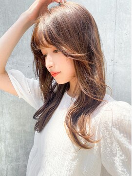 レア 表参道(L'ea) 〇黒髪クラゲヘアーオリーブグレー小顔ココアベージュ