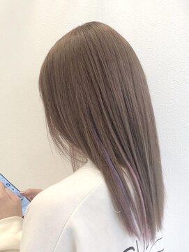 グランシュ 青葉台店(GranCieux) ミルクティー インナーカラー ピンク ガーリーヘア 青葉台