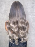 【silver gradation】#エクステ#シールエクステ#三宮#艶髪
