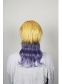 yellow × purple