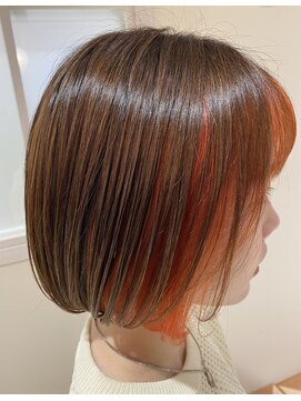 シャンプーボーイ オレンジ×インナーカラー☆