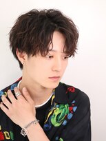 オーシャントーキョー ウエスト 心斎橋(OCEAN TOKYO WEST) センターパートツーブロック波巻きパーマ