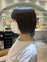 ロンド シャルム 吉祥寺(Lond charme) 切りっぱなしボブダークグレージュ