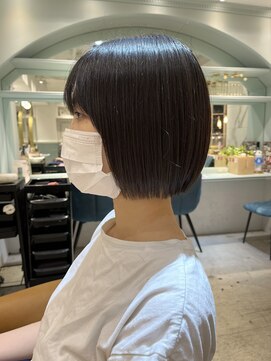 ロンド シャルム 吉祥寺(Lond charme) 切りっぱなしボブダークグレージュ