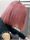 コーラルピンク☆[新宿駅/グレーベージュ/レイヤーロング]