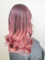 美容室 ハルミ ヘア リゾート 川口店(Harumi Hair Resort)&nbsp;ピンク/グラデーション/ロング/コテ巻き