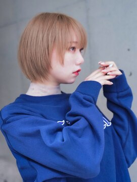 シャロン(SHARON) 【SHARON原宿】レイヤーボブ×ミルクティーベージュ