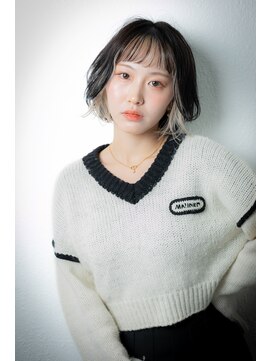 カバーヘア イヴ 戸頭店(COVER HAIR EVE) インナーカラーフレンチカジュアルAラインボブw戸頭10代20代30代