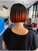 似合わせショートボブグラデーションカラー