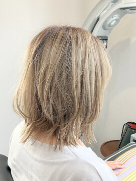 アイノ(AINO.) ブリーチ抜きっぱなし×無造作ウルフ[茅ヶ崎/茅ヶ崎駅/湘南]