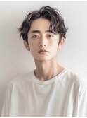 韓国マッシュ/ニュアンスパーマ/ダークアッシュ