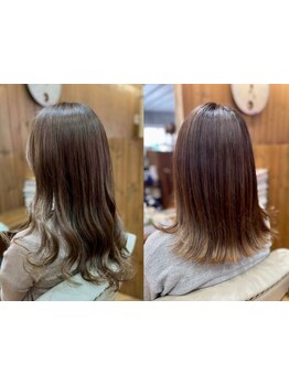 《津駅から徒歩約10分》伸びた後のことも計算し尽くされたカットで、思い通りの質感・毛流れを実現◇