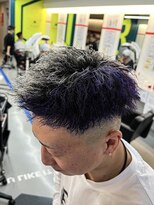 ダズルヘアラッシュ(DAZZLE hair RUSH)&nbsp;side purple color×White mesh×束感ツイストツイスト