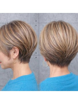 リトマス 二子玉川(litmus) 白髪ぼかし/大人ヘア/ミセス/ウォームベージュ/ハッシュカット