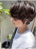 白髪ぼかしで柔らか質感ボブ