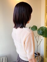 ヒントステーション(HINTSTATION)&nbsp;〈浅草美容室〉ミディアムレイヤー×ピンクブラウン