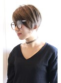 【amule hair】THROWモノトーンMIX×ベリーショートBOB/30代