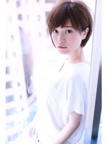 大人かわいいモーブカラー小顔ショートボブ【Cloud zero】