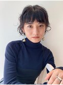 ショートボブパーマ くせ毛風