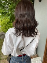 ヘア プロデュース キュオン(hair produce CUEON.) セミロング×レッドブラウン