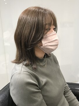 ラブクロムトーキョー オモテサンドウ(LOVECHROME OMOTESANDO) 韓国くびれヘア/メルティカラーミントアッシュアッシュベージュ