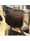 ほんのり明るくホイルワーク(筋の)カラー
