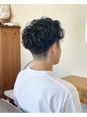 センターパート/メンズパーマ/刈り上げ/フェード/湘南台