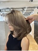 海外風ミディアム重ためレイヤーカット