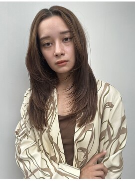 ベル 銀座5丁目店(Belle) 前髪なし　ロングレイヤー　ベージュカラー