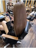 マロンブラウン/髪質改善/縮毛矯正/ブリーチなしカラー/艶髪