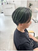 メッシュキャップハイライト×グリーン