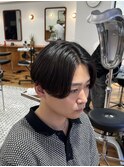ニュアンスパーマ/メンズカット/大人メンズ/センターパート