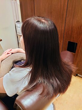 センス 洗足店 ストレートロングヘア×ルビオナカラー×SYSTEMトリートメント