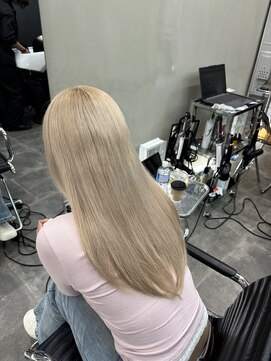 ファビ 渋谷(Fab) くびれヘア/暗めカラー/アプリコットオレンジ/縮毛矯正