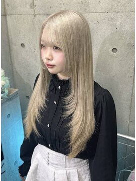 インク 渋谷(INK.) ミルクティーブロンドニュアンスウルフワンホンレイヤー渋谷