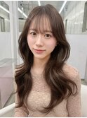大人ナチュラル＊柔らか巻き髪くびれレイヤー＆ココアベージュ