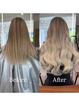 エクステ/シールエクステ専門店/梅田/ヘアセット/ヘアアレンジ/LANDS ANNEX  エクステ ブロンド バージンレミーシールエクステ80本【大阪 梅田】