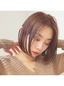 ラナ 渋谷(Lana) 【Chill】大人かわいいAラインピンクベージュクールショートボブ