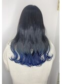 【eme梅田髪質改善】裾カラーで作るブルーグラデーションカラー