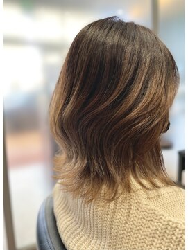 シャトン(chaton) グラデーション/ベージュ/ナチュラル/ミディアム