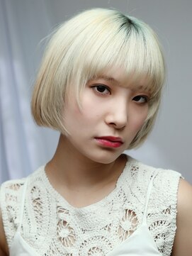 エノア 東京(ENORE) Wカラー/ケアブリーチ/ 透明感// シルキーベージュ/ボブ/