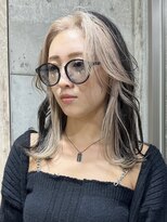 サンク 原宿 表参道(cinq)&nbsp;インナーカラーベージュダブルカラー前髪インナーカラー30代40代