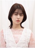 レイヤーボブ大人可愛い韓国ヘア前髪ありくびれヘア/ヨシンモリ