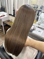 ネクサス 心斎橋(Nexus)&nbsp;エアリーロング美髪切りっぱなしボブピンクブラウンNexus心斎橋