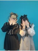立体リボンハーフツイン♪