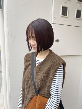 ページボーイ 瓦町店(PAGE BOY) ミニボブ/ピンクブラウン